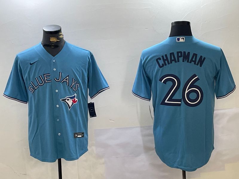 Men Toronto Blue Jays #26 Chapman Light Blue Game Nike 2024 MLB Jersey